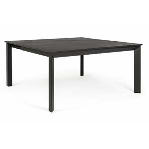 KONNOR II fekete kerti étkezőasztal 110-160 cm