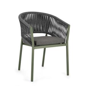 FLORENCIA szürke és zöld kerti szék