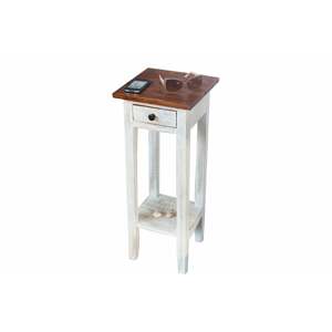 LA FLEUR fehér újrahasznosított fa telefonasztal