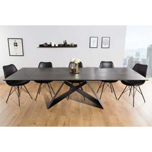 PROMETHEUS fekete étkezőasztal 180-260cm