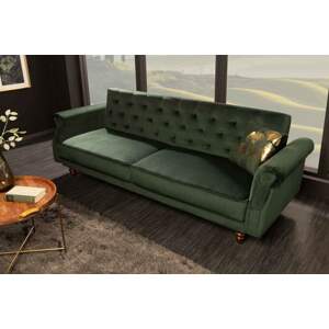 MAISON BELLE zöld bársony kanapéágy