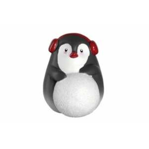 LEONARDO CALDO pingvin figura 8cm fülvédővel