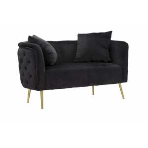 BUCAREST fekete és arany bársony kanapé