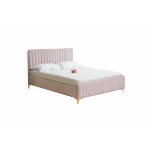 KAISA rózsaszín szövet ágy 140x200cm