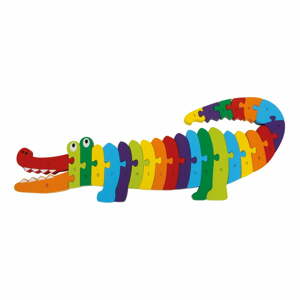 Crocodile ABS oktató puzzle fából - Legler