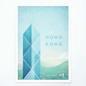 Poszter Hong Kong, 30x40 cm - Travelposter