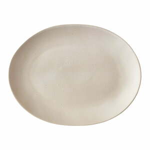 Mensa bézs agyagkerámia szervírozó tányér, 30 x 22,5 cm - Bitz