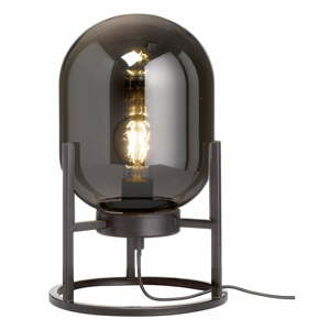 Regi fekete üveg asztali lámpa - Fischer & Honsel