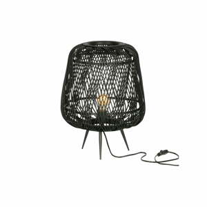 Moza fekete asztali lámpa bambuszból, ø 36 cm - WOOOD