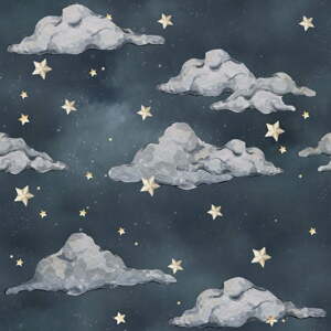 Gyerek tapéta 50x280 cm Magic Night Sky  – Dekornik