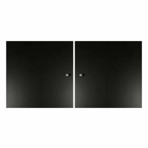 Fekete ajtó szett moduláris polcrendszerhez 2 db-os 32x33 cm Mistral Kubus - Hammel Furniture