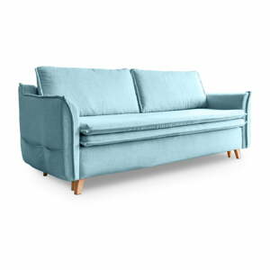 Világoskék kinyitható kanapé 225 cm – Miuform