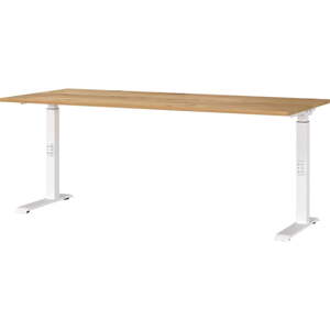 Íróasztal állítható magassággal tölgyfa dekoros asztallappal 80x180 cm Downey – Germania