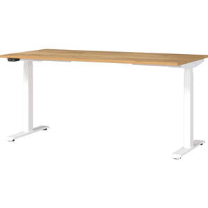 Íróasztal elektromosan állítható magassággal tölgyfa dekoros asztallappal 80x160 cm Jet – Germania