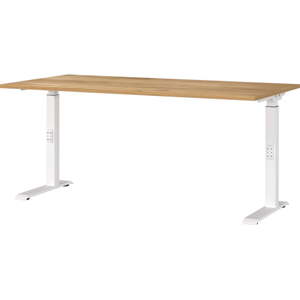Íróasztal állítható magassággal tölgyfa dekoros asztallappal 80x160 cm Downey – Germania