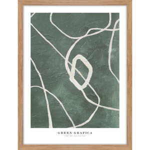 Keretezett poszter 32x42 cm Green Grafica   – Malerifabrikken