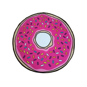 Rózsaszín pamut strandtörölköző ø 150 cm Donut – JAHU collections